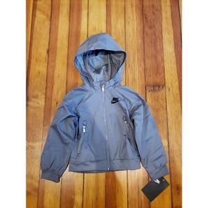 NWT Nike Sportswear Windrunner Grey Zip up Hoodie Sz 2T